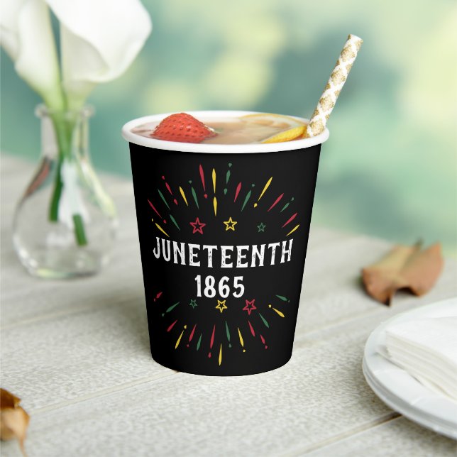 Black History African American Juneteenth 1865 Paper Cups (Insitu)