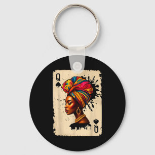Black History African Melanin Queen Card Proud Gir Key Ring