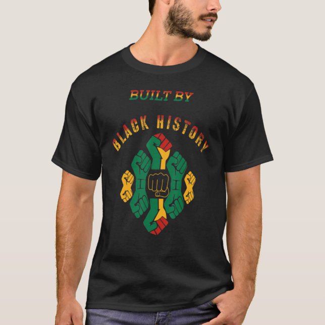 Black History African Raise Fist Proud Hand Americ T-Shirt (Front)