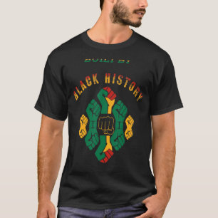 Black History African Raise Fist Proud Hand Americ T-Shirt