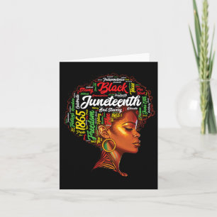 Black History Afro Queen Melanin Word Art Womens J Card