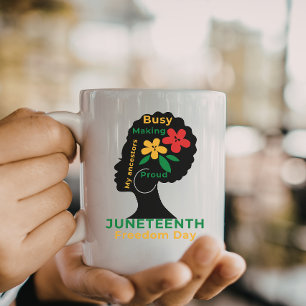 Black History afro woman Juneteenth aesthetic Coffee Mug