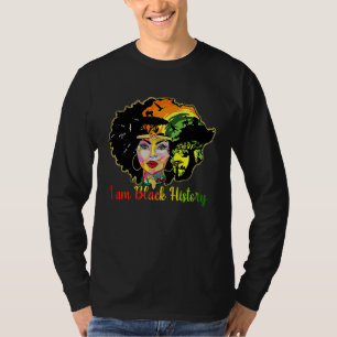 Black History Afro Woman Praying God Melanin Queen T-Shirt