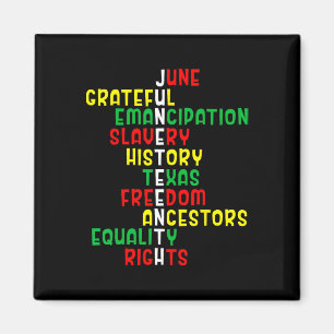 Black History American African Freedom Day  Magnet