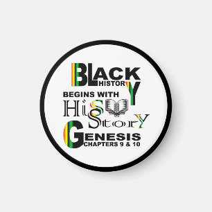 Black History Begins w/hiSStory© Magnet RndRBDR