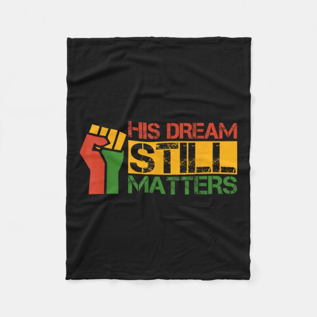 Black History Believe Achieve Succeed Tee Fantasti Fleece Blanket (Front)