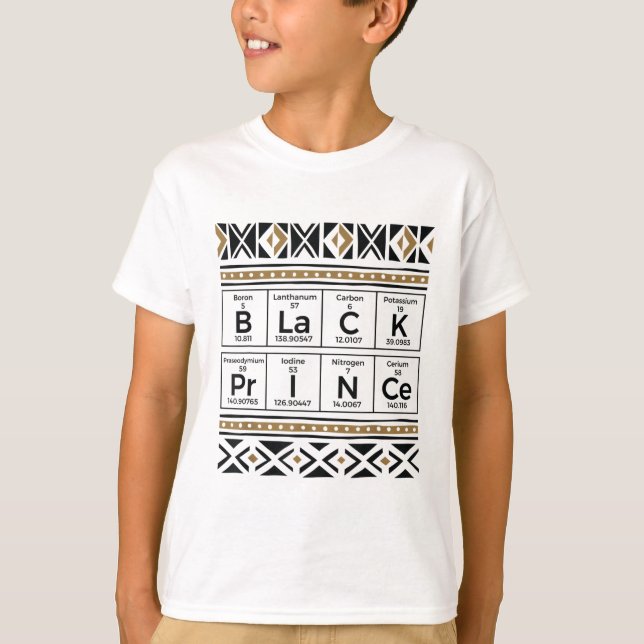 Black History Black Prince Elements Boy T-Shirt (Front)