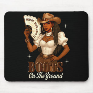Black History Boots On The Ground Cowgirl Western  Mouse Pad