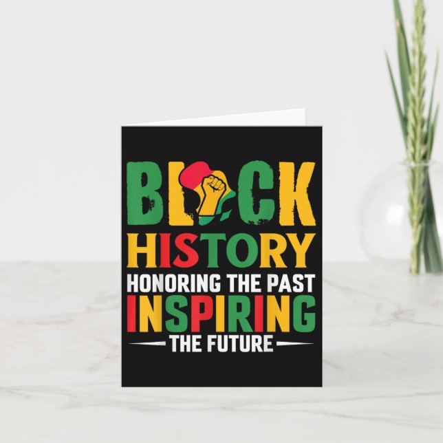 Black History Breaking Every Chain Black History M Card (Front)