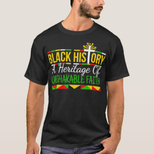 Black History Christian Christ Religious Cross Quo T-Shirt