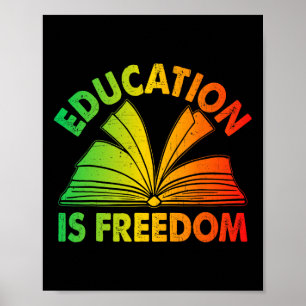 Black History Education Is Freedom Books Black His Poster