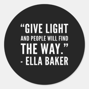 Black History - Ella Civil Rights Baker African Am Classic Round Sticker
