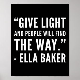 Black History - Ella Civil Rights Baker African Am Poster