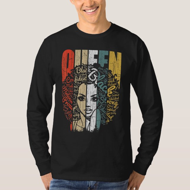Black History  For Women Educated Strong Black Que T-Shirt (Front)