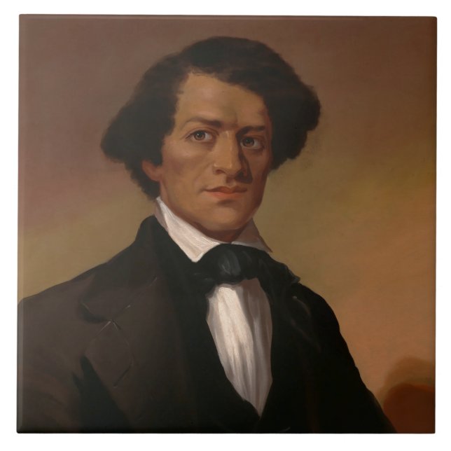 Black History: Fred Douglass Civil Rights 1845 Tile (Front)