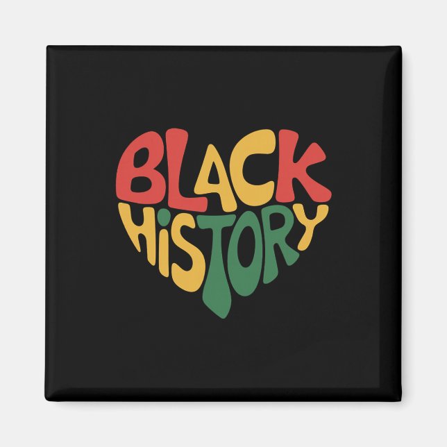 Black History Heart Black History Month Pride  Magnet (Front)