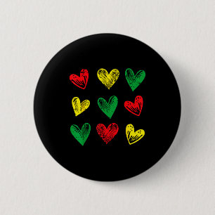 Black history hearts african american girls kids 6 cm round badge