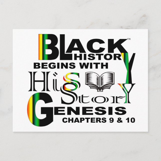 Black History - His-Story Postcard (Front)