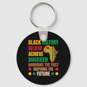 Black History Honouring Past Inspiring Future Men Key Ring