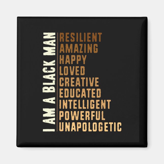 Black History Honouring Past Inspiring Future Men  Magnet (Front)