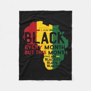 Black History I Teach African Teacher Melanin Men  Fleece Blanket