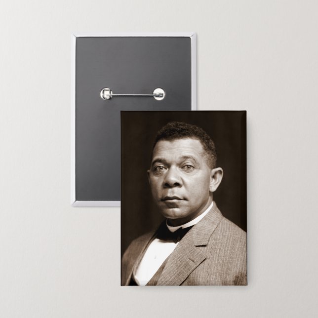 Black History Icon: Booker T Washington, Portrait (Front/Back)