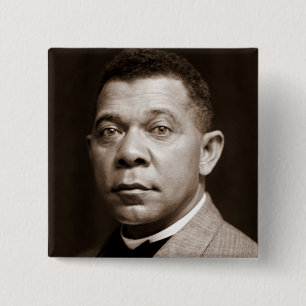 Black History Icon: Booker T Washington, Portrait 15 Cm Square Badge