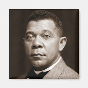 Black History Icon: Booker T Washington, Portrait Magnet