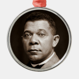 Black History Icon: Booker T Washington, Portrait Metal Tree Decoration