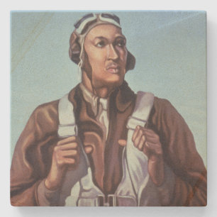 Black History Icons: Aviators of WW2, US Pilots Stone Coaster
