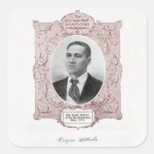 Black History Icons: Crispus Attucks, Martyr  Square Sticker