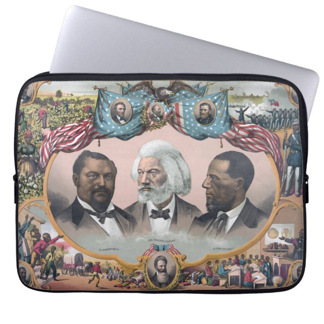 Black History Icons: With Frederick Douglass Laptop Sleeve (Front)