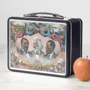 Black History Icons: With Frederick Douglass Metal Lunch Box