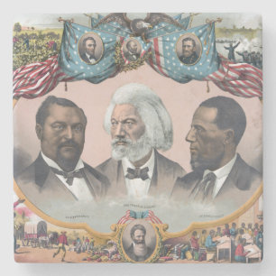 Black History Icons: With Frederick Douglass Stone Coaster