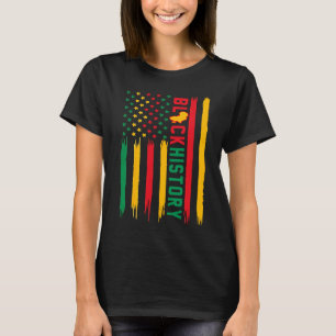 Black History In USA Flag American Grow African Ro T-Shirt