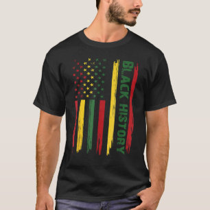 Black History In USA Flag Month African American 1 T-Shirt