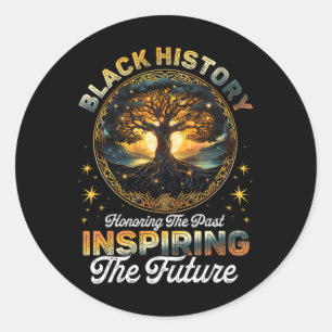 Black History Inspiring The Future Melanin America Classic Round Sticker