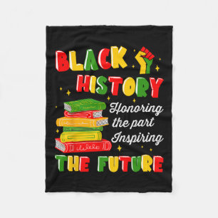 Black History Inspiring The Future Melanin America Fleece Blanket