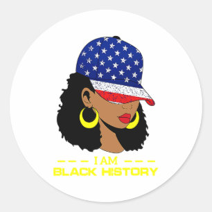Black History Is American History African American Classic Round Sticker