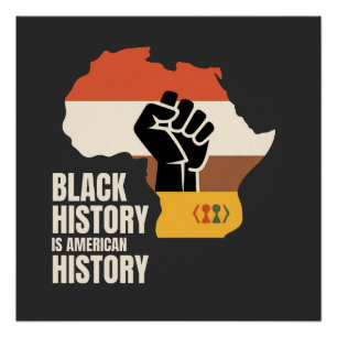 Black History Is American History Culture Heritage Poster