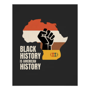 Black History Is American History Culture Heritage Poster