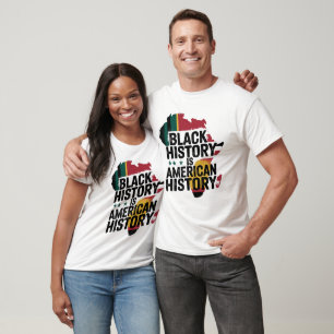 Black History Is American History Patriotic Africa T-Shirt