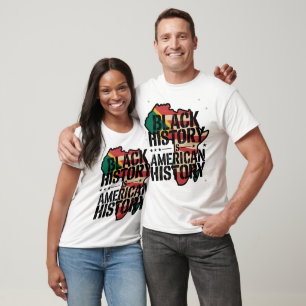 Black History Is American History Patriotic Africa T-Shirt