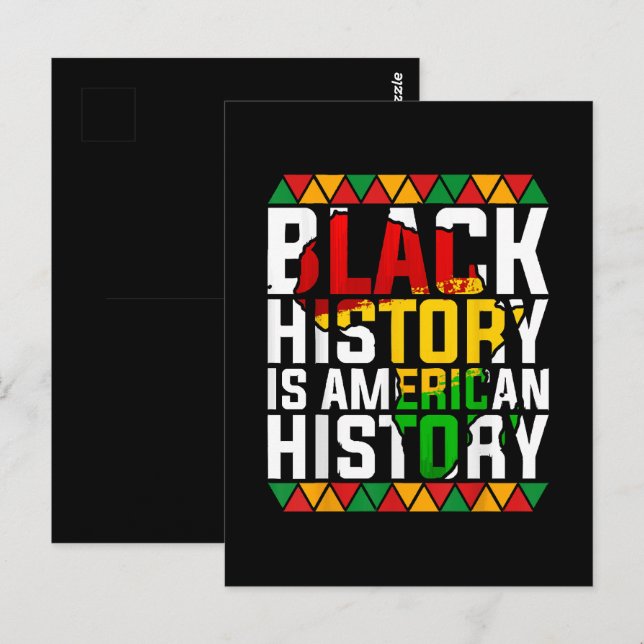 Black History Is American History Patriotic  Postcard (Front/Back)