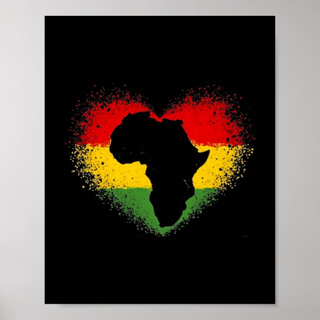 Black History Is My Valentine African Pride  Poster (Front)