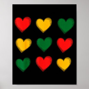 Black History Is My Valentine Black Women Pan Afri Poster