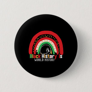 Black History Is World History Black History Month 6 Cm Round Badge