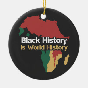 Black History Is World History Ceramic Tree Decoration