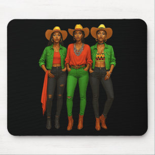 Black History Juneteenth African Melanin Cowgirl S Mouse Pad