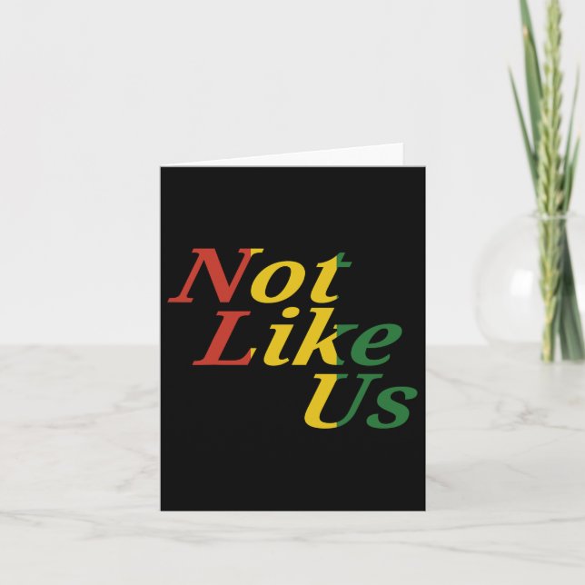 Black History Juneteenth Freedom Day Not Like Us  Card (Front)